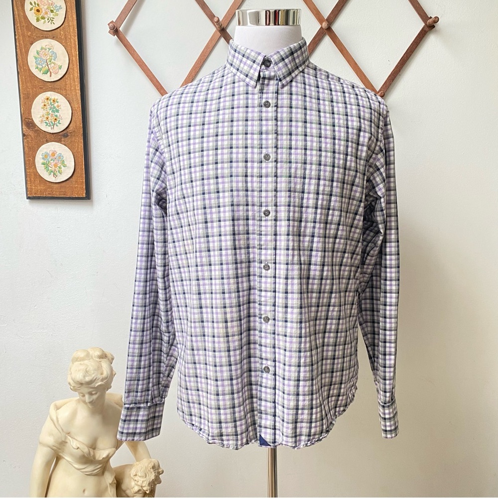 UNTUCKit Plaid Button Up Shirt 100% Cotton XL
